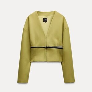 Belted Fitted Blazer